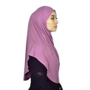 5969 Mu Lan 1-pleated Instant Hijab | Handmade From Rib Cotton One Piece